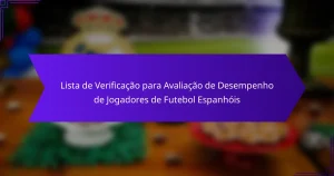 Lista de Verificação para Avaliação de Desempenho de Jogadores de Futebol Espanhóis